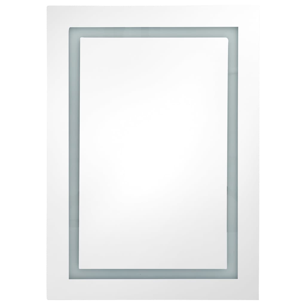 Led Koupelnová Skříňka Se Zrcadlem 50 X 13 X 70 Cm Bílá