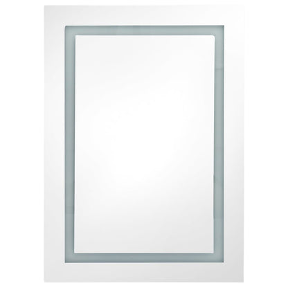 Led Koupelnová Skříňka Se Zrcadlem 50 X 13 X 70 Cm Bílá