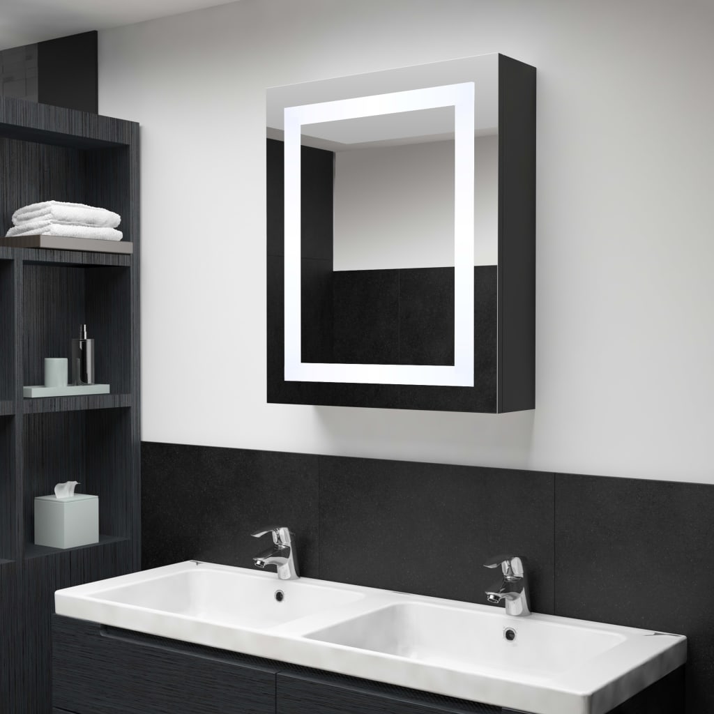 Led Koupelnová Skříňka Se Zrcadlem 50 X 13 X 70 Cm Bílá