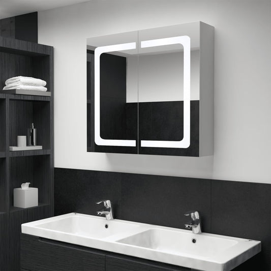LED koupelnová skříňka se zrcadlem 80 x 12,2 x 68 cm