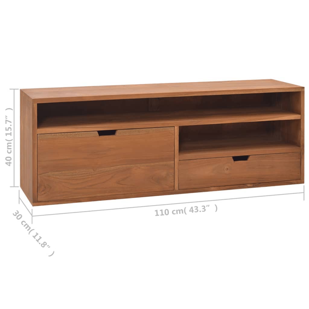 Tv Stolek 110 X 30 X 40 Cm Masivní Teakové Dřevo
