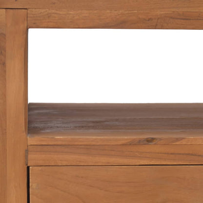 Tv Skříňka S Kolečky 80 × 50 × 42 Cm Masivní Teakové Dřevo