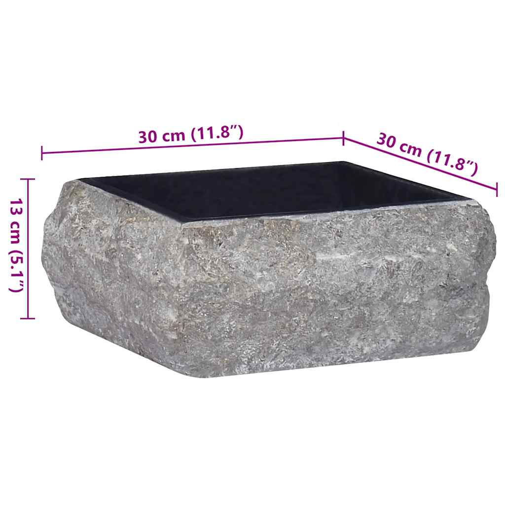 Umyvadlo Černé 30 X 30 X 13 Cm Mramor