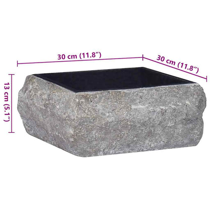 Umyvadlo Černé 30 X 30 X 13 Cm Mramor