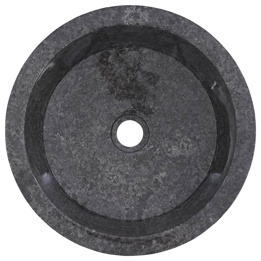 Umyvadlo Šedé Ø 40 X 15 Cm Mramor