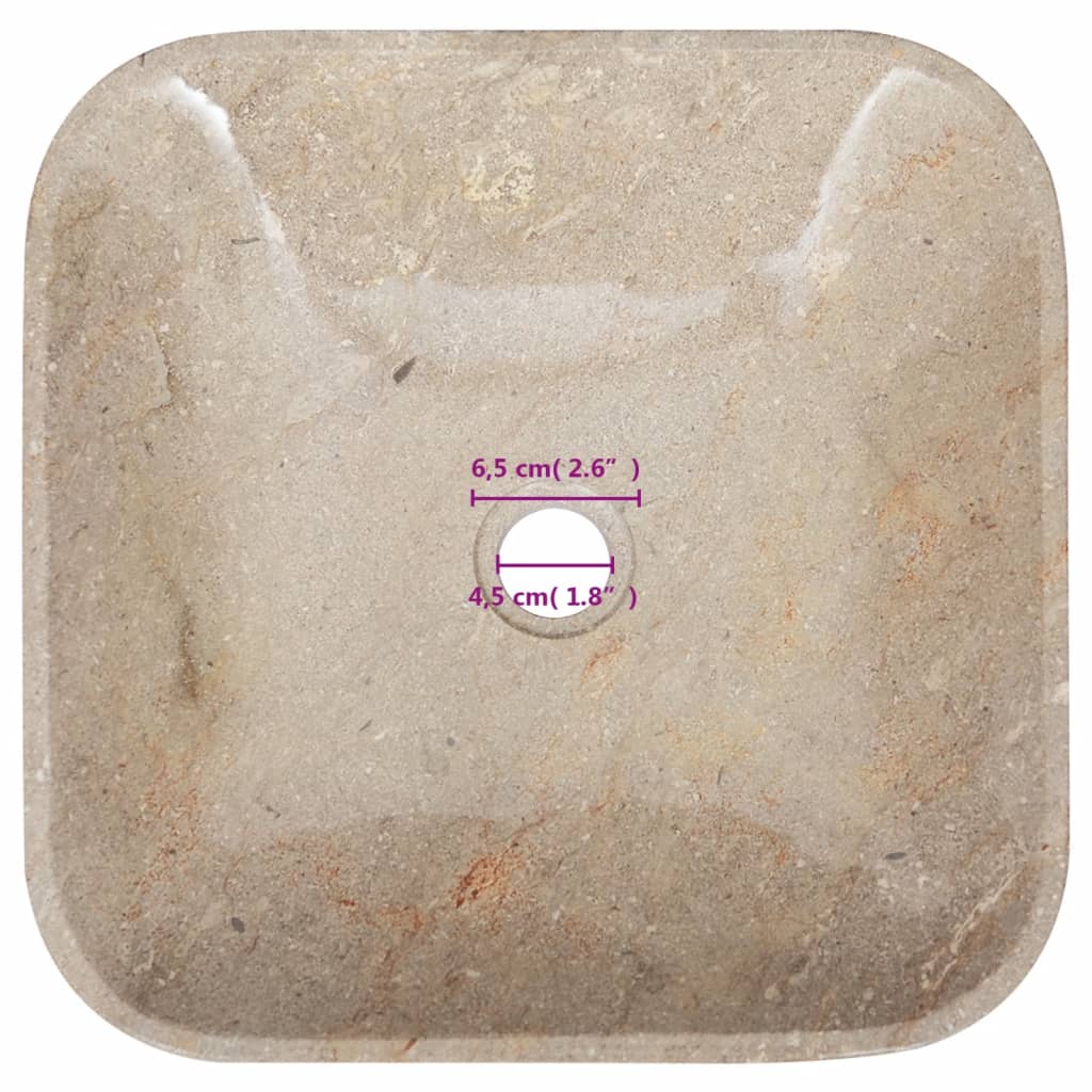 Umyvadlo Šedé 40 X 40 X 10 Cm Mramor