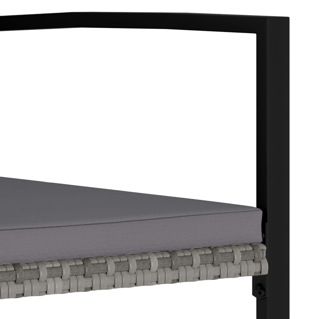 7Dílný Zahradní Jídelní Set Polyratan Šedý