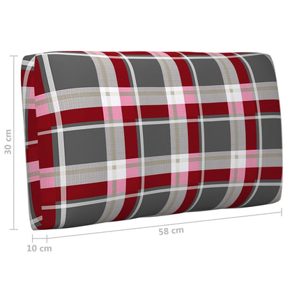 4Dílná Zahradní Sedací Souprava Z Palet S Poduškami Borovice Vzor Červená Kostka