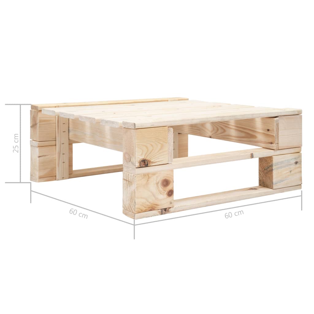 6Dílná Zahradní Sedací Souprava Z Palet S Poduškami Borovice Béžová