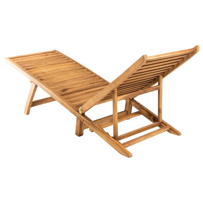 Zahradní Lehátko Masivní Teak