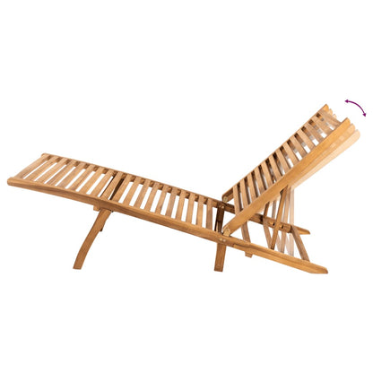 Zahradní Lehátko Masivní Teak