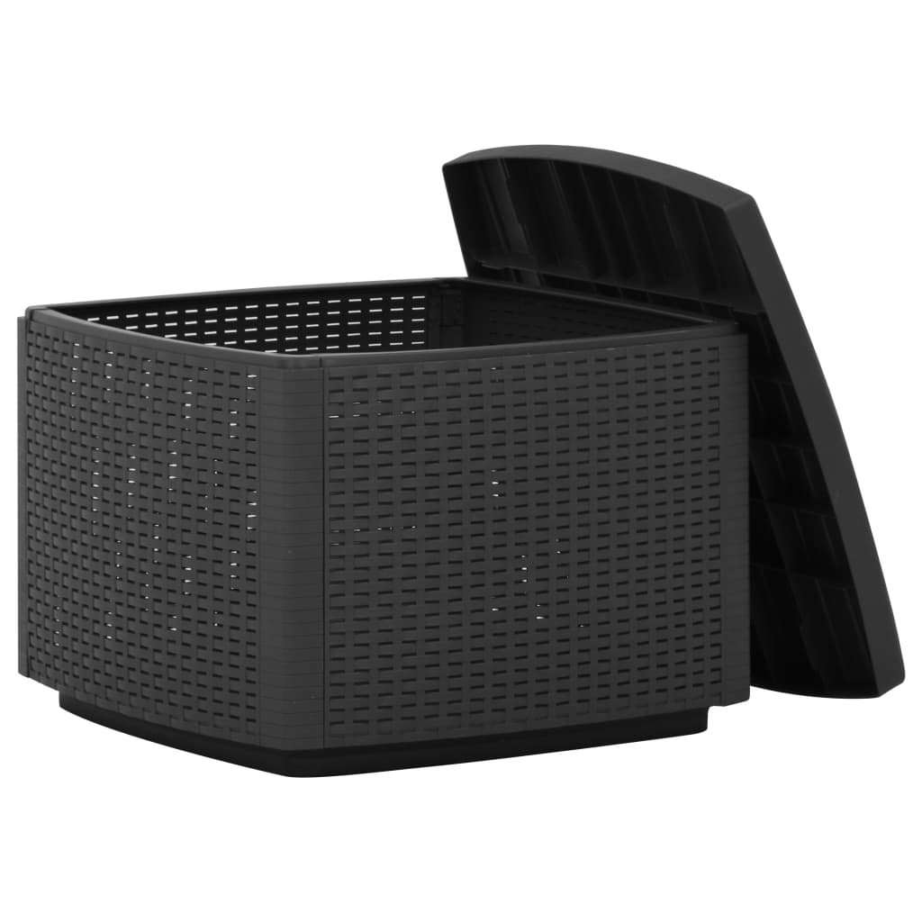 Zahradní Stůl Šedý 53 X 53 X 40 Cm Plast