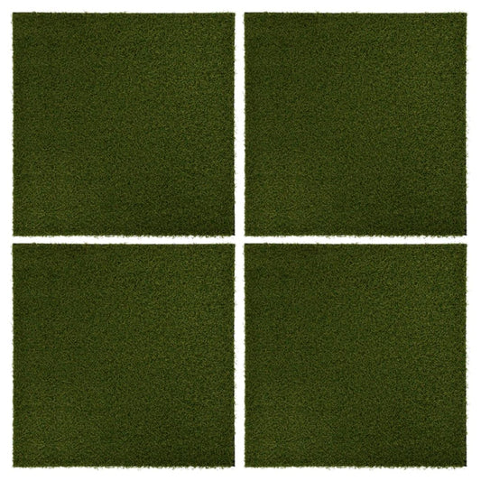 Dlaždice s umělou trávou 4 ks 50 x 50 x 2,5 cm guma