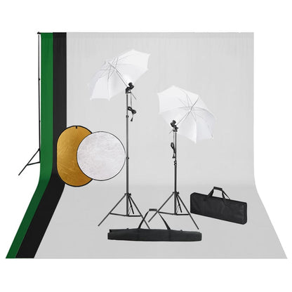 Foto Studio Set S Lampami, Pozadím A Odraznou Deskou