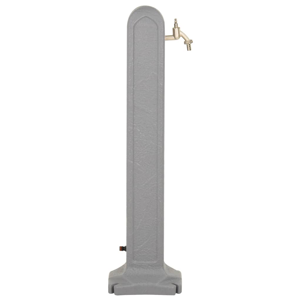 Zahradní Sloupek Na Vodu S Kohoutkem Světle Šedý Kamenný Vzhled