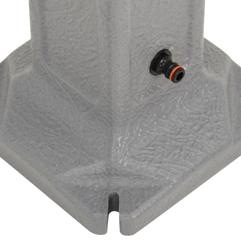 Zahradní Sloupek Na Vodu S Kohoutkem Světle Šedý Kamenný Vzhled
