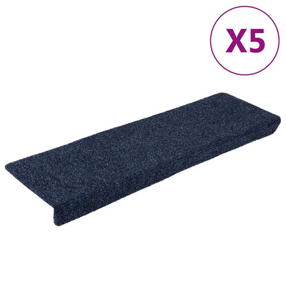 Schodové Rohože Samolepicí 15 Ks 65 X 21 X 4 Cm Tmavě Šedé S Obdélníkovým Okrajem