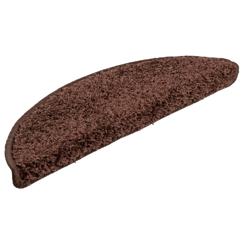 Schodové Rohože 10 Ks Hnědé Půlkulaté