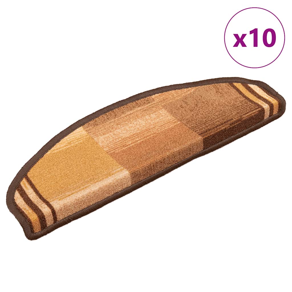 Nášlapy Na Schody Samolepicí 10 Ks 65X21X4 Cm Béžové