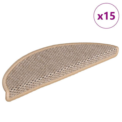 Samolepící Nášlapy Na Schody Vzhled Sisal 15 Ks