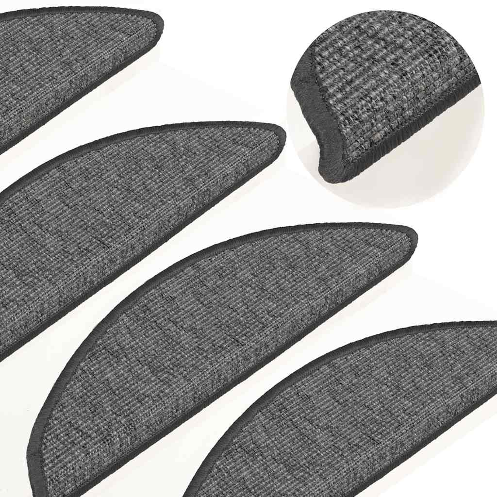 Schodové Rohože 15 Ks Stříbrné, Půlkulaté