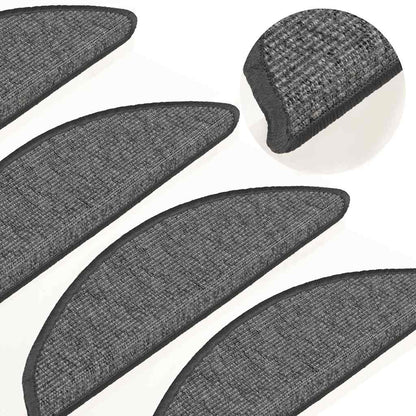 Schodové Rohože 15 Ks Stříbrné, Půlkulaté