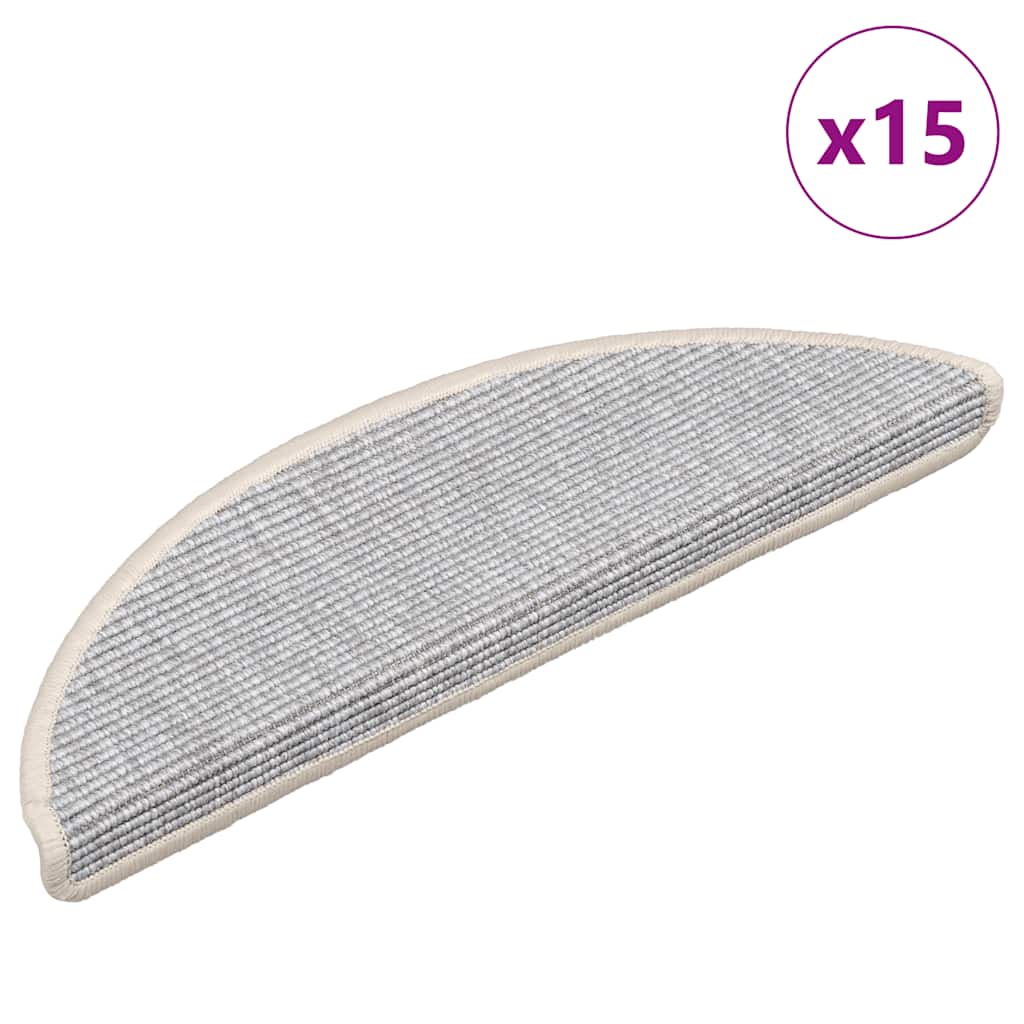 Schodové Rohože 15 Ks Stříbrné, Půlkulaté