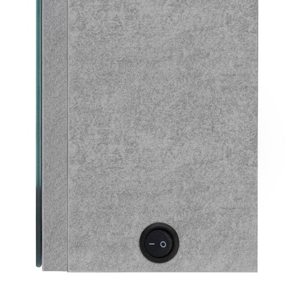 Led Koupelnová Skříňka Se Zrcadlem Betonově Šedá 80X12X68 Cm