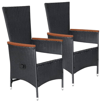 3Dílný Zahradní Jídelní Set Černý