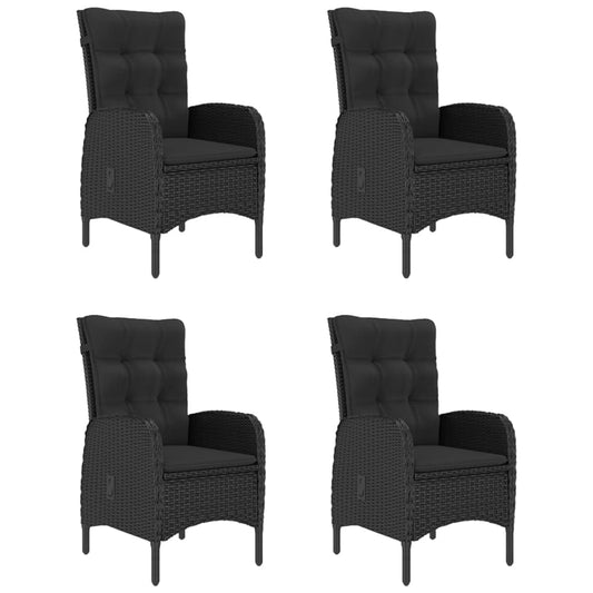 5Dílný Zahradní Jídelní Set Černý