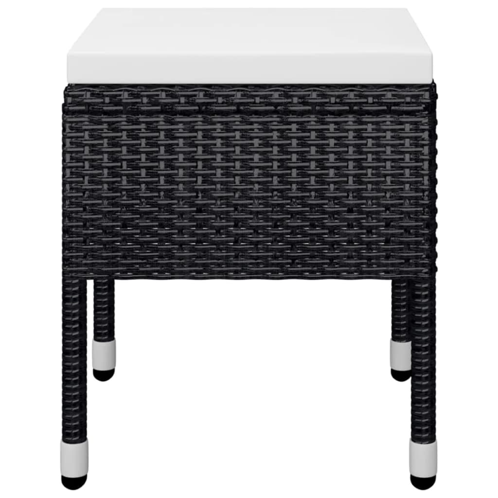 5Dílný Zahradní Jídelní Set Černý