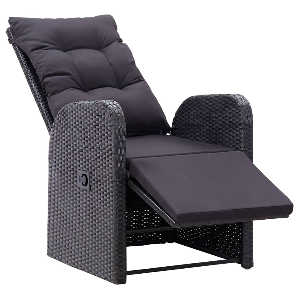 5Dílný Zahradní Jídelní Set Černý
