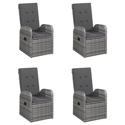7Dílný Zahradní Jídelní Set Šedý