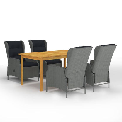 5Dílný Zahradní Jídelní Set Hnědý