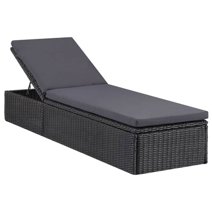 9Dílný Zahradní Jídelní Set Černý
