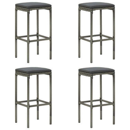 5Dílný Zahradní Barový Set S Poduškami Šedý