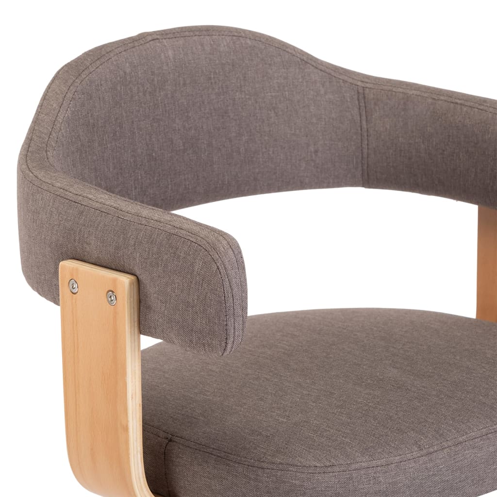Barové Stoličky 2 Ks Ohýbané Dřevo A Textil