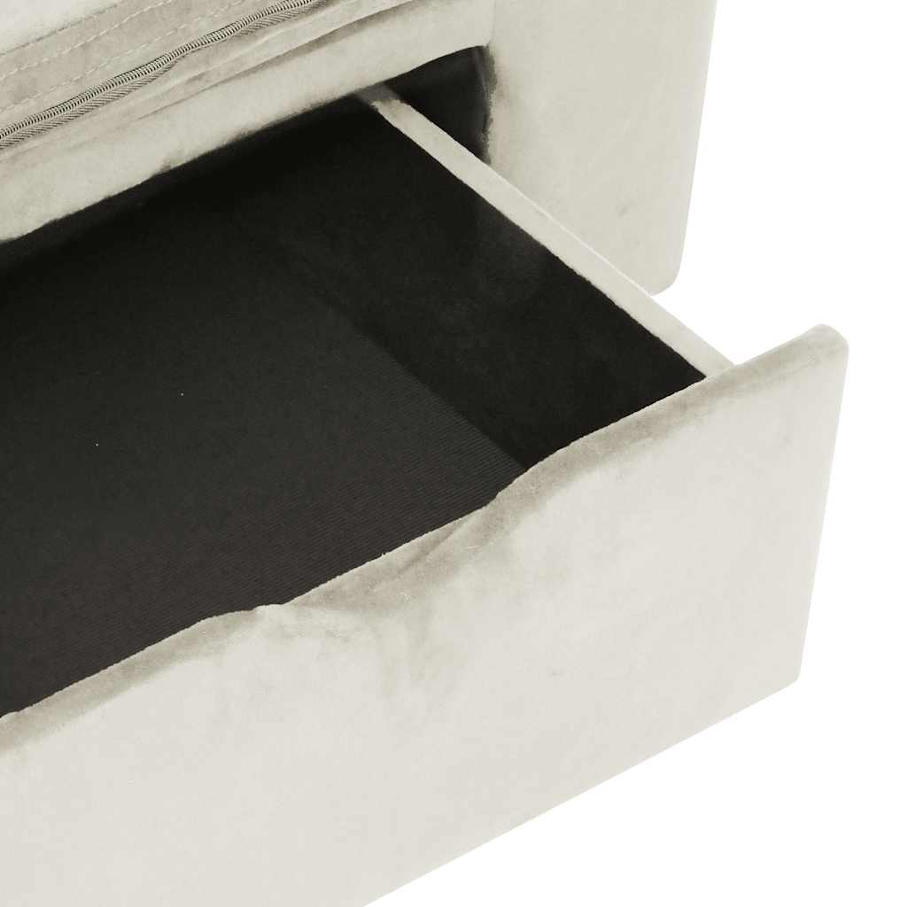 Pohovka Pro Psy Se Zásuvkou Krémová 75 X 50 X 38 Cm Plyš Hnědý Dub