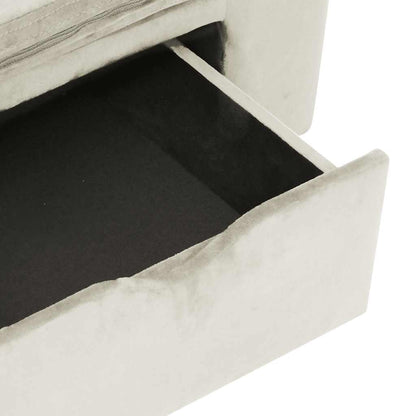 Pohovka Pro Psy Se Zásuvkou Krémová 75 X 50 X 38 Cm Plyš Hnědý Dub