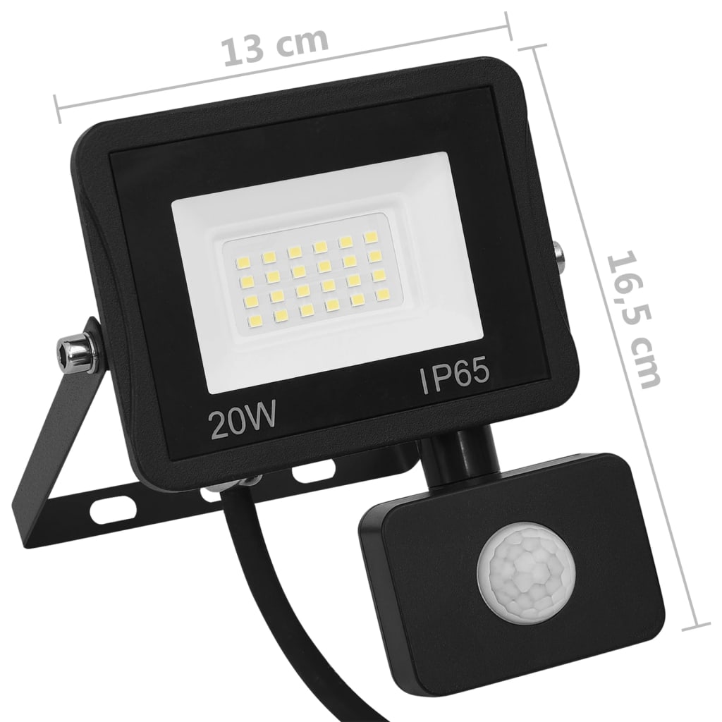 Led Reflektor Se Senzorem Teplé Bílé Světlo