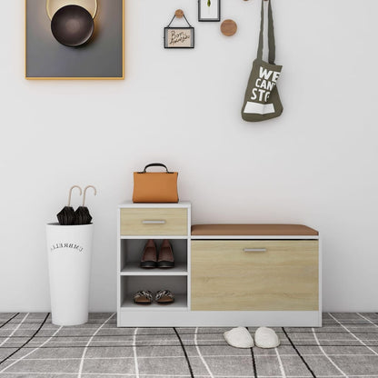 Lavice S Botníkem Sonoma Dub 94,5X31X57 Cm Kompozit