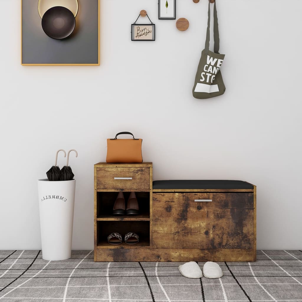 Lavice S Botníkem Sonoma Dub 94,5X31X57 Cm Kompozit