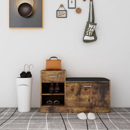 Lavice S Botníkem Sonoma Dub 94,5X31X57 Cm Kompozit