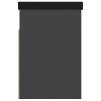 Lavice S Botníkem A Poduškou Šedá 80X30X47 Cm Kompozitní Dřevo