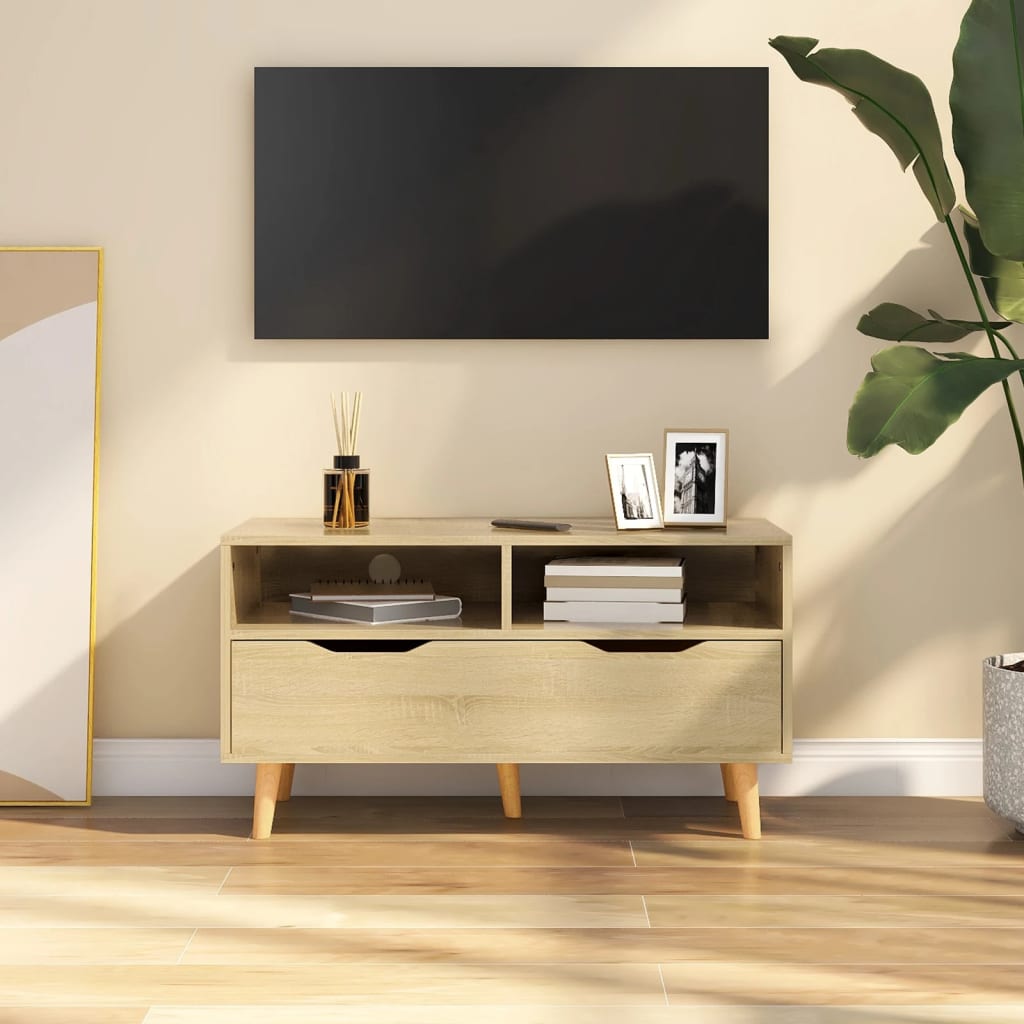 Tv Skříňka 90 X 40 X 48,5 Cm Kompozitní Dřevo