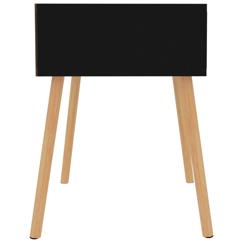 Noční Stolek Černý Vysoký Lesk 40 X 40 X 56 Cm Kompozitní Dřevo