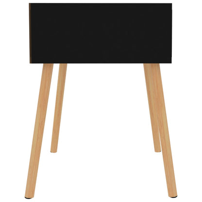 Noční Stolek Černý Vysoký Lesk 40 X 40 X 56 Cm Kompozitní Dřevo