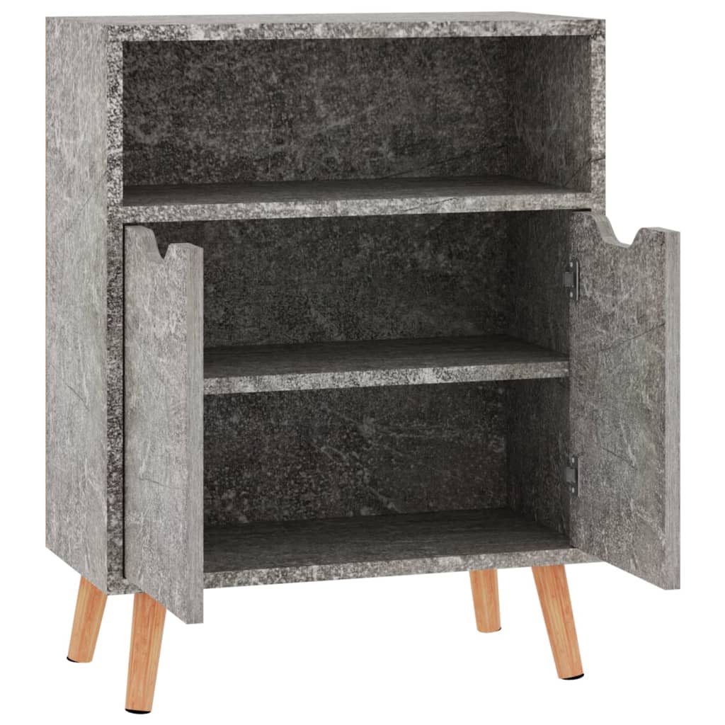 Příborník Betonově Šedý 60 X 30 X 72 Cm Kompozitní Dřevo