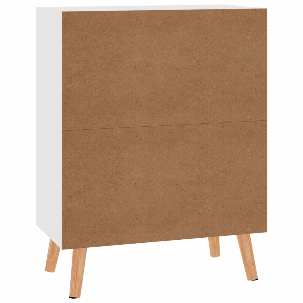 Příborník Bílý S Vysokým Leskem 60X30X72 Cm Kompozitní Dřevo