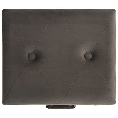 Stolička S Úložným Prostorem 40 Cm Šedá Samet